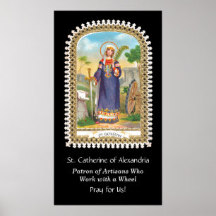 Poster Sainte Catherine d'Alexandrie en robe égyptienne