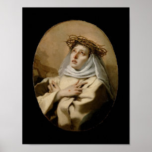 Poster Sainte-Catherine de Sienne Catherine de Tiepolo