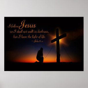 Poster Sainte Croix au coucher du soleil (Personnaliser)