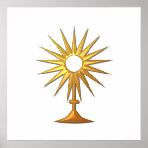 Poster Sainte Eucharistie de la Monstrance d'or