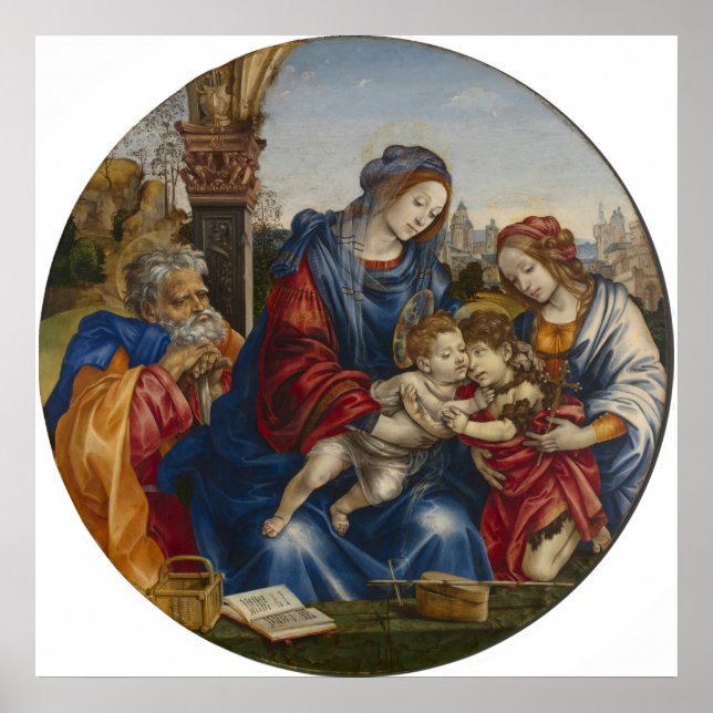 Poster Sainte Famille - Filippino Lippi - c1490 (Devant)