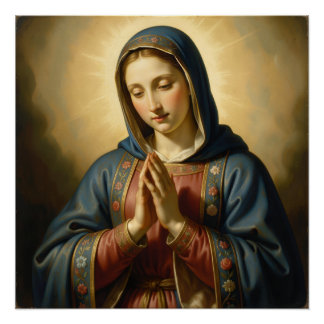 Poster Sainte Mère de Dieu – Amour Divin & Protection