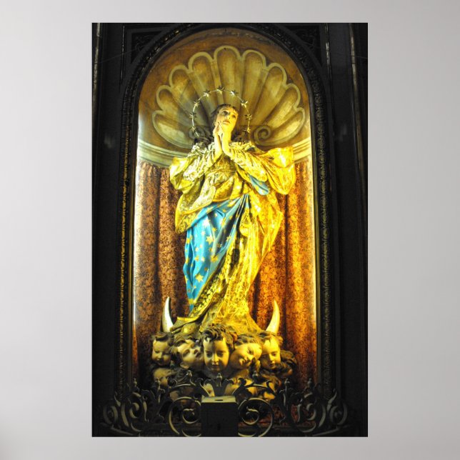 Poster Sainte Mère Marie, co-cathédrale St Jean (Devant)