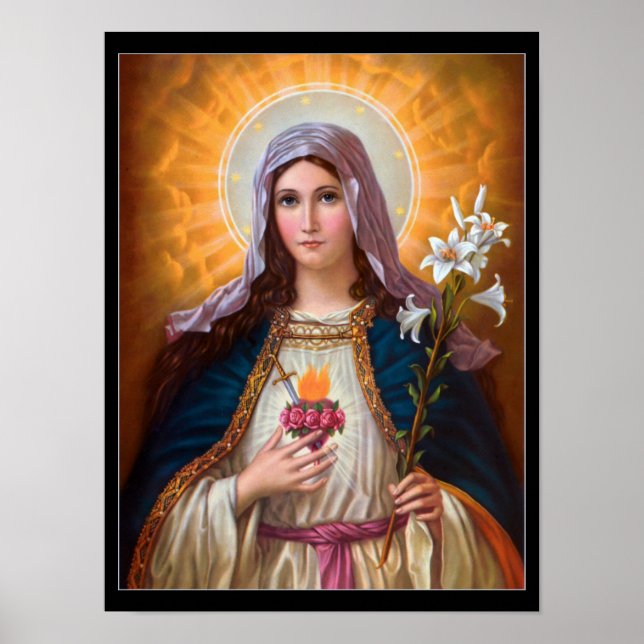 Poster Sainte Mère Marie Coeur immaculé, Sainte Marie, Ca (Devant)