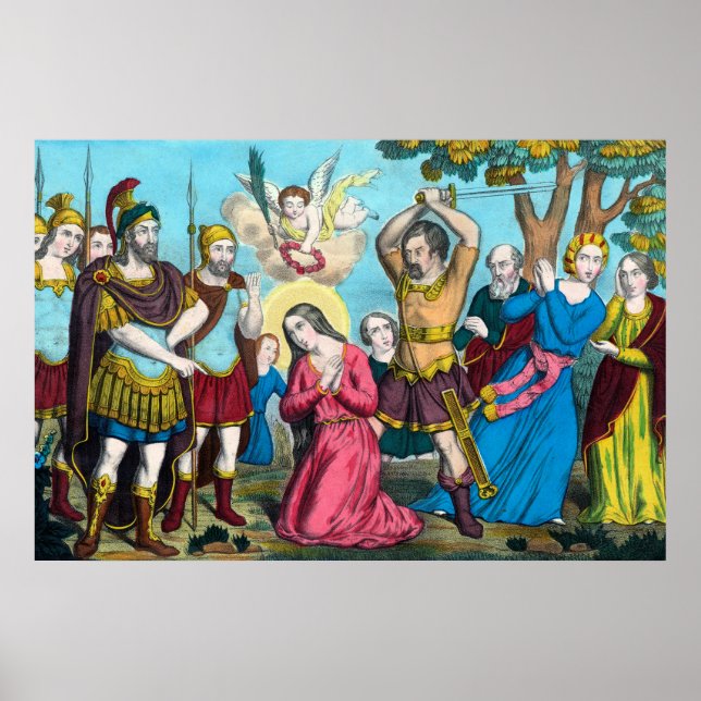 Poster Sainte Philomène décapitée (Devant)