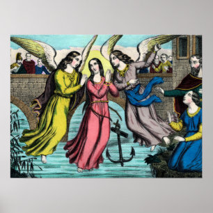 Poster Sainte Philomène secourue de la noyade