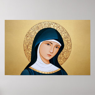 Poster Sainte Scholastique : Cœur de prière