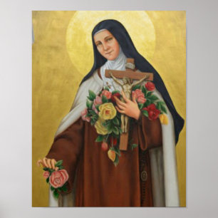 Poster Sainte Thérèse de Lisieux Petite Fleur de Jésus