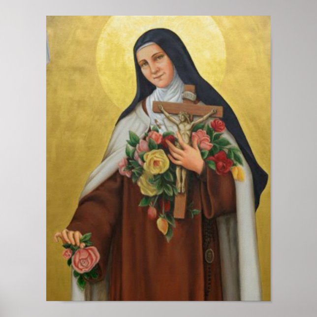 Poster Sainte Thérèse de Lisieux Petite Fleur de Jésus (Devant)