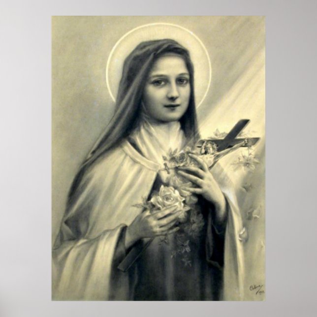 Poster Sainte Thérèse de Lisieux Petite Fleur de Jésus (Devant)