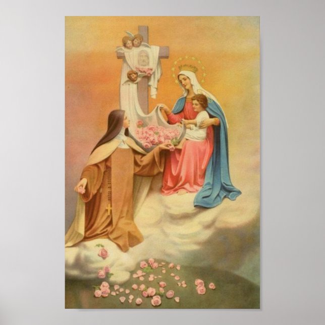 Poster Sainte Thérèse de Lisieux Petite Fleur de Jésus (Devant)
