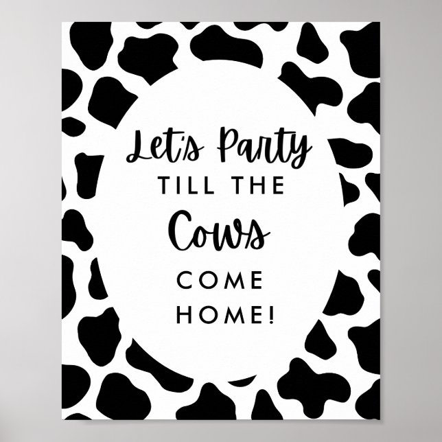 Poster Sainte Vache Faisons la fête jusqu'à ce que les va (Devant)