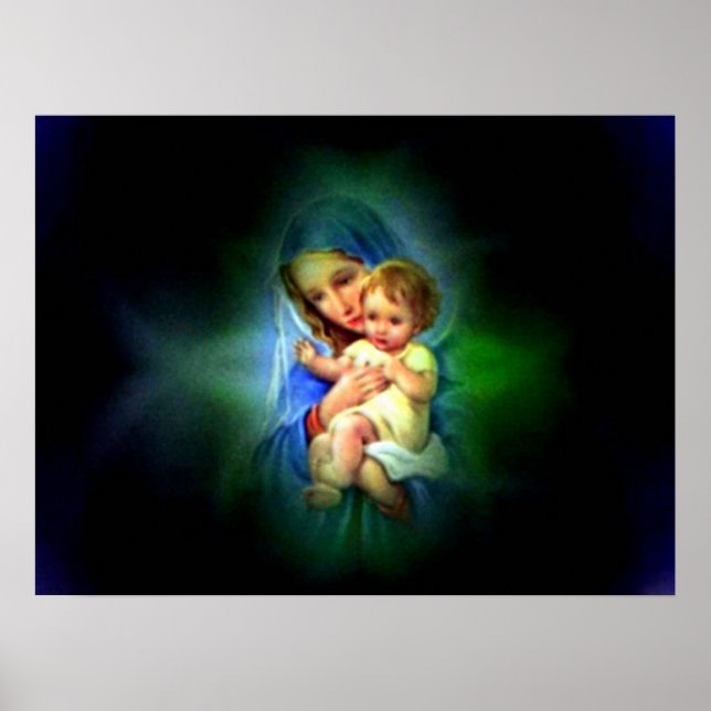 Poster Sainte Vierge Marie et Enfant Jésus (Devant)