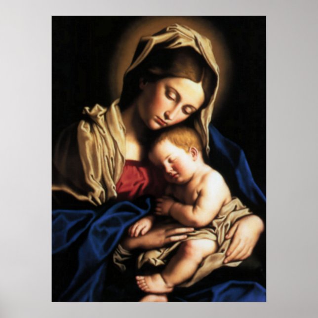 Poster Sainte Vierge Marie et Enfant Jésus (Devant)