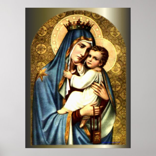 Poster Sainte Vierge Marie et Enfant Jésus (Devant)