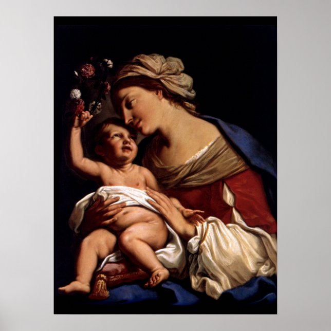 Poster Sainte Vierge Marie et Enfant Jésus-Sirani (Devant)