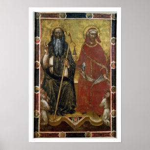 Poster Saints Anthony Abbot et Eligius - Processus peint