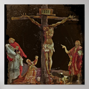 Poster Saints de crucifixion aux bas de la page de Jésus