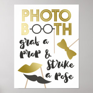 Poster Saisir un accessoire Charmant Faux Or Photobooth