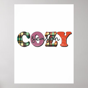 Poster Saison cosy de cadeaux de Noël