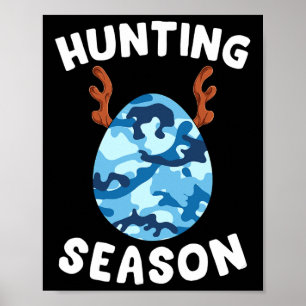 Poster Saison de chasse aux œufs de Pâques Camouflage cam