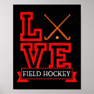 Poster Saison de hockey sur gazon Bâton et palet-fun Fiel