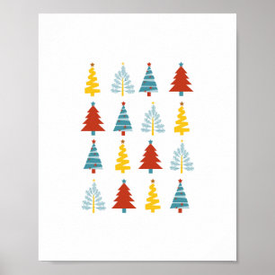Poster Saison de vacances, Joyeux Noël, Arbre de Noël