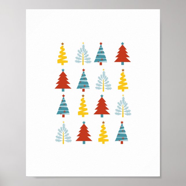 Poster Saison de vacances, Joyeux Noël, Arbre de Noël (Devant)