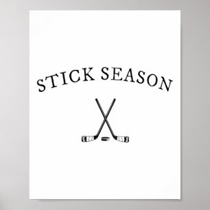 Poster Saison des bâtons Bâtons de hockey croisés Puck Mi