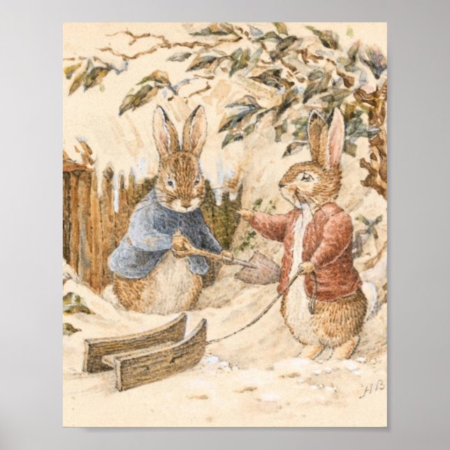 Poster Saison d'hiver de Beatrix Potter (Devant)