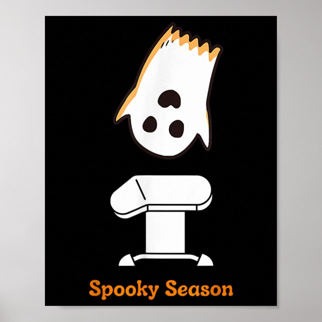 Poster Saison éffrayante Halloween mignonne Ghost Gymnast (Devant)
