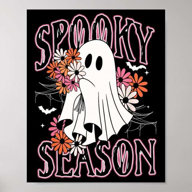 Poster Saison éffrayante mignonne Fantôme Halloween Costu (Devant)