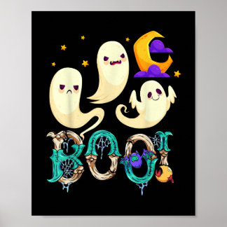 Poster Saison Éffrayante super mignonne Ghost Holding Cit