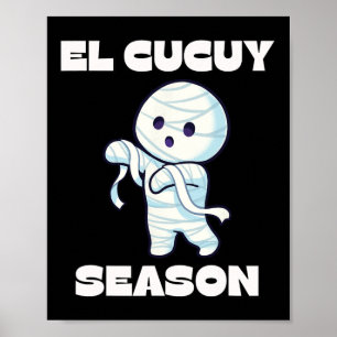Poster Saison El Cucuy - Drôle espagnol Halloween mexicai