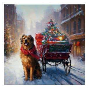 Poster Saison festive de Noël de Setter en Irlande