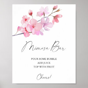 Poster Sakura élégant - bar à mimosa