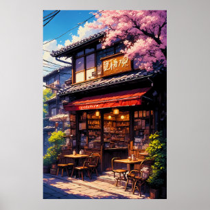 Poster Sakura Kissa - Café Fleur de Cerisier