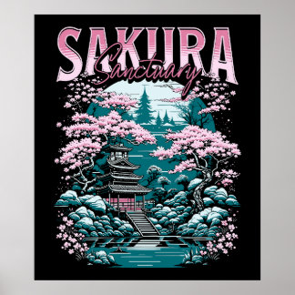 Poster Sakura Sanctuary Japanese Garden