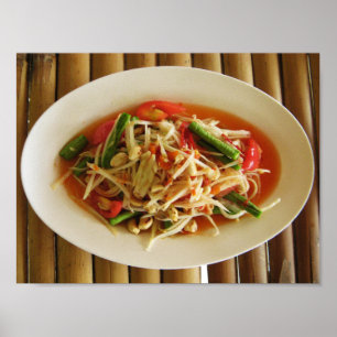Poster Salade de Papaya épicé [Som Tam] ... Thai Lao Food