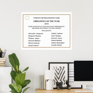 Poster Salariés De L'Année Business Logo Awards