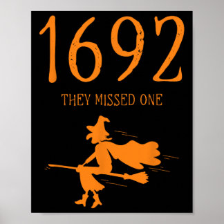 Poster Salem 1692 Ils Ont Manqué Une Sorcière D'Halloween