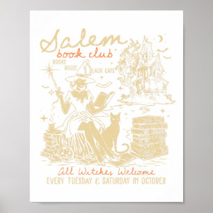 Poster Salem Book Club Funny Bookish Halloween Rea Éffray
