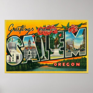 Poster Salem, OregonGrandes lettres ScènesSalem, OU 2