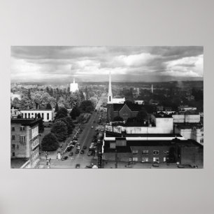 Poster Salem, OU vue de ville de photographie d'air
