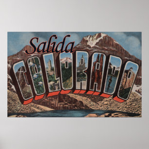Poster Salida, Colorado - Scènes de grandes lettres
