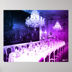 Poster Salle à manger du palais Hofburg de Vienne en Autr