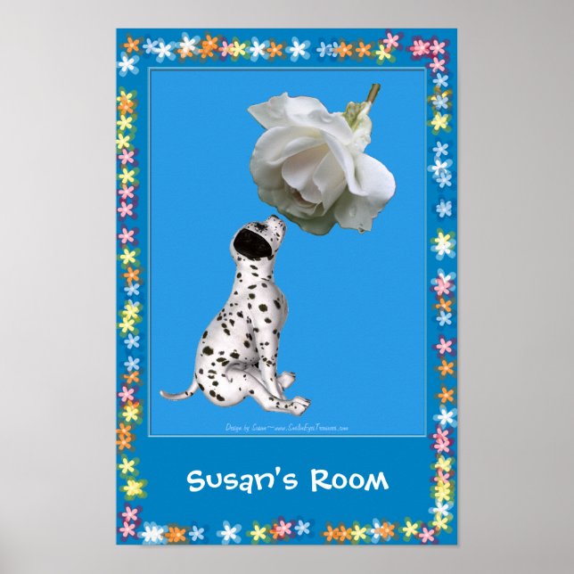Poster Salle Dalmatienne pour enfants chiot Personnalisée (Devant)