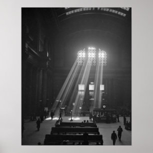 Poster Salle d'attente de station des syndicats, 1943.