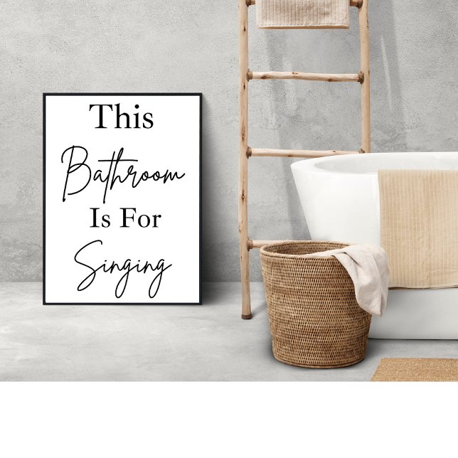 Poster Salle De Bain Est Pour Chanter Salle De Bain Wall  (Créateur téléchargé)