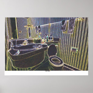 Poster Salle de bain Motel